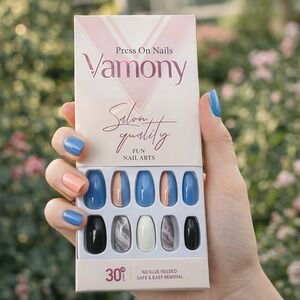 NEW Vamony Press On Nails Fun Nail Art 30 Nails 2 Styles